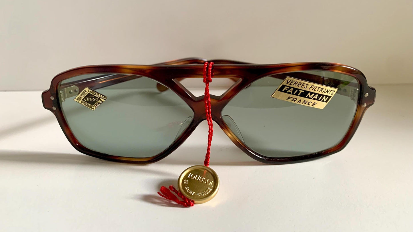 Vintage Loubsol 80s sunglasses - Brown acetate frames made in France