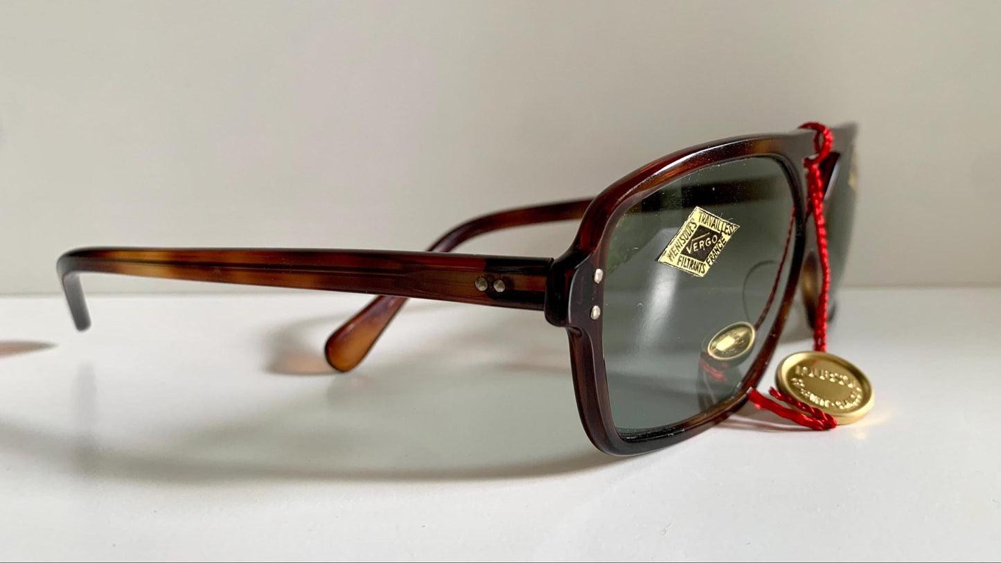 Vintage Loubsol 80s sunglasses - Brown acetate frames made in France
