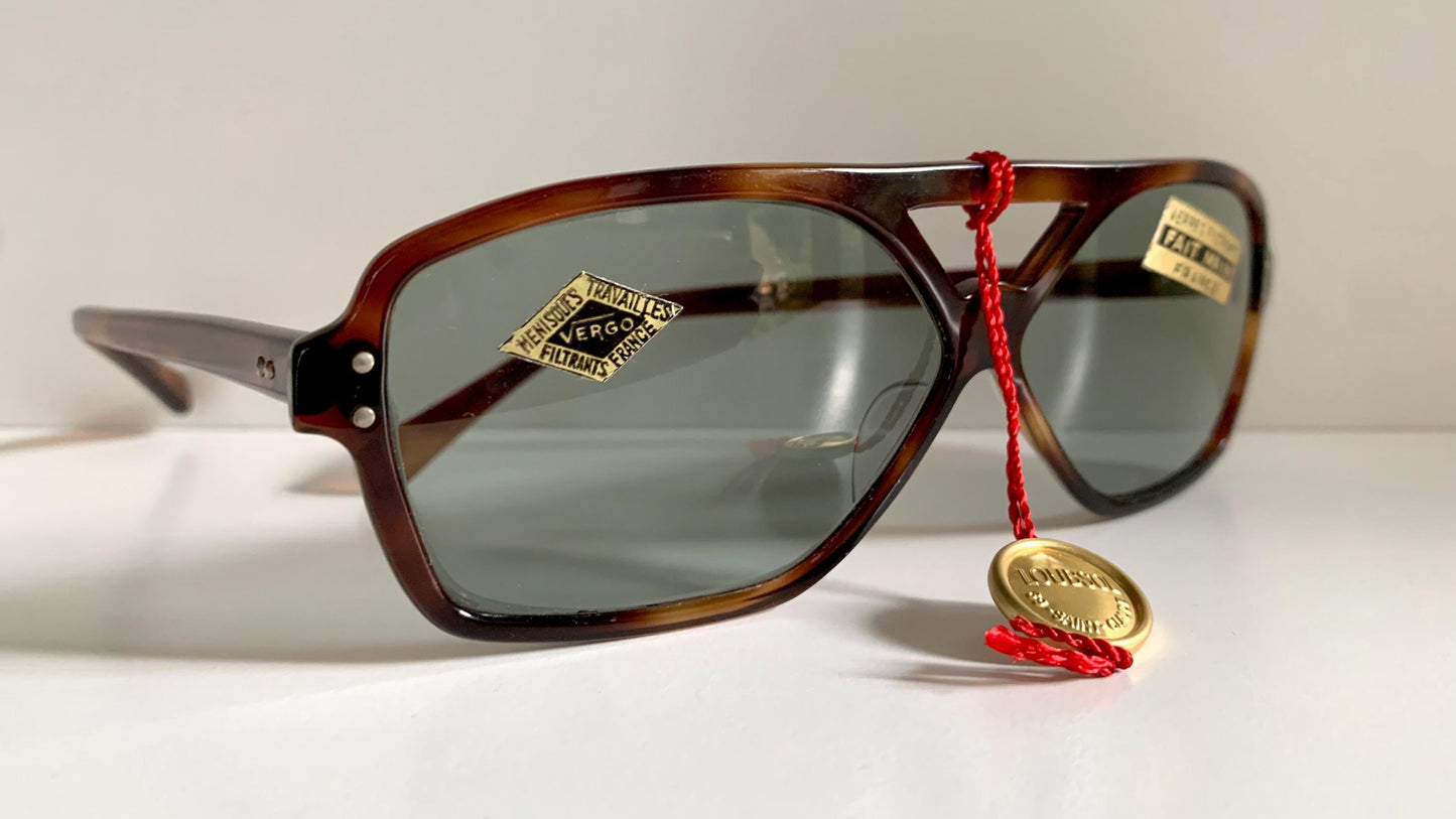 Vintage Loubsol 80s sunglasses - Brown acetate frames made in France