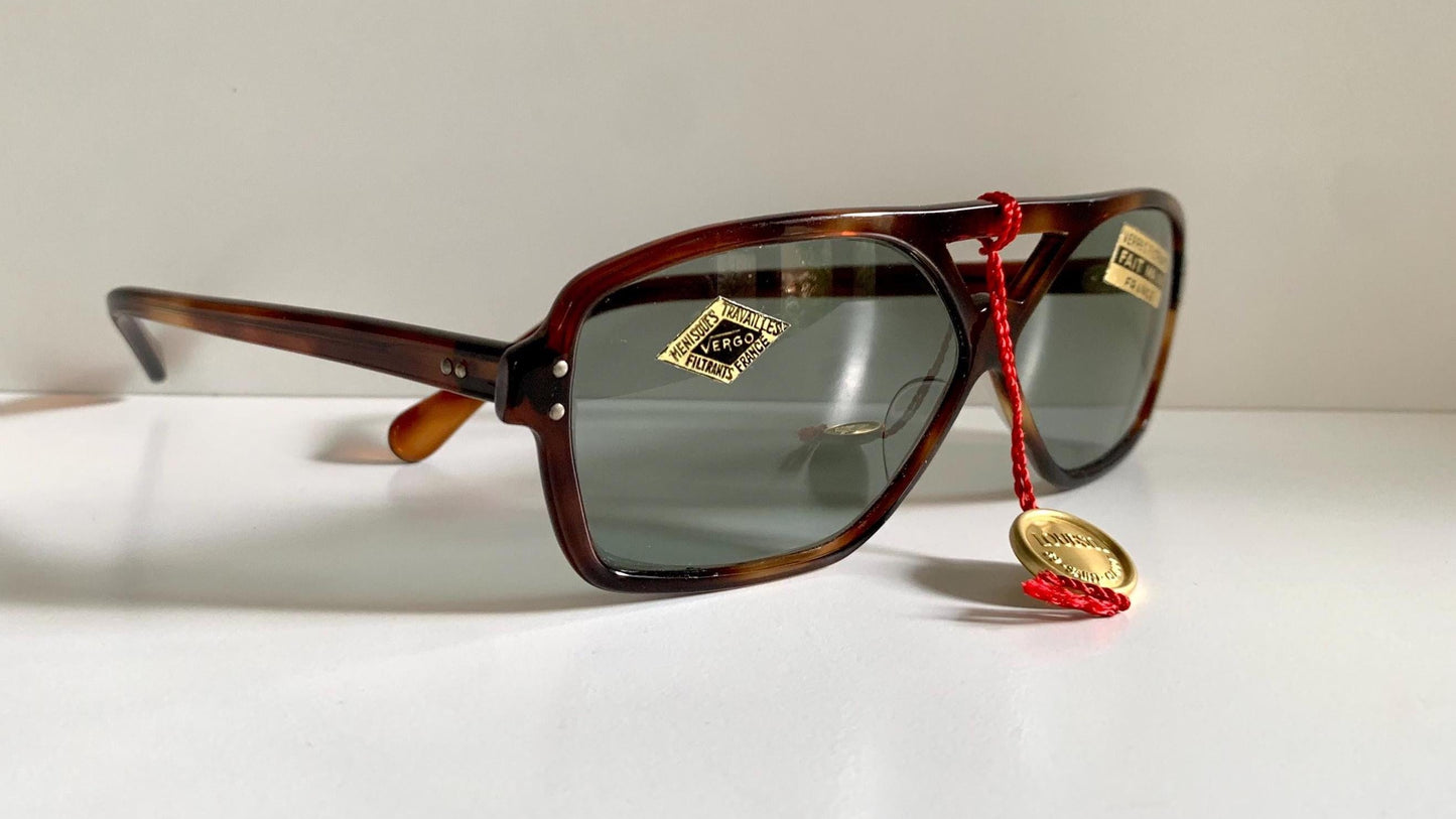 Vintage Loubsol 80s sunglasses - Brown acetate frames made in France