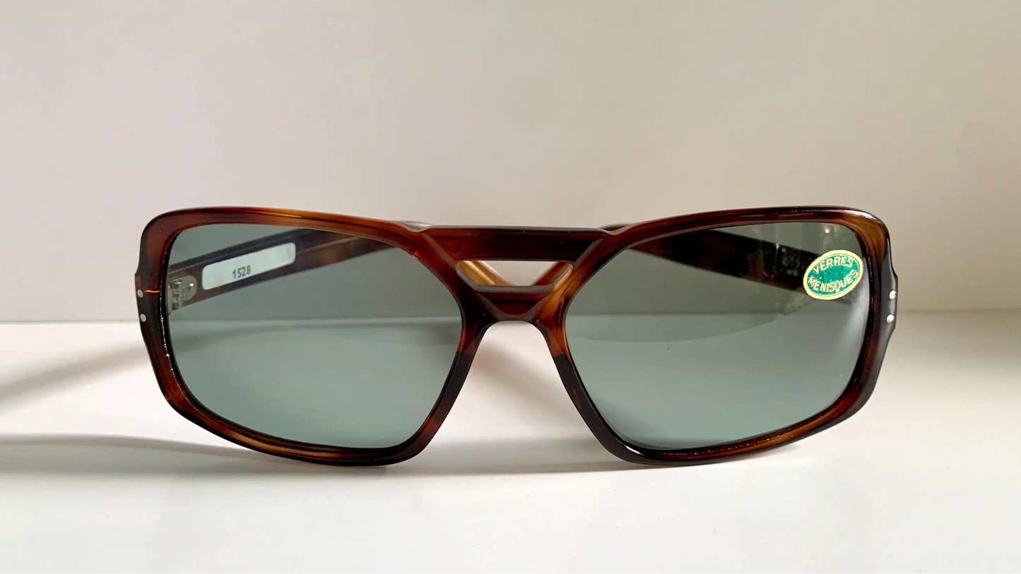 Vintage 80s sunglasses - Brown acetate frames made in France