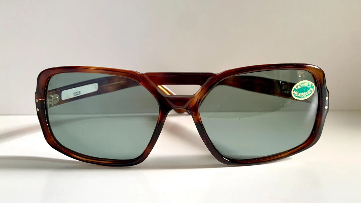 Vintage 80s sunglasses - Brown acetate frames made in France