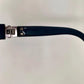 Gucci 90s vintage sunglasses - blue mirrored shield frame with buckle logos