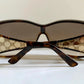 Gucci Vintage-Sonnenbrille aus den 90ern – brauner Wrap-Rahmen mit Strass-Horsebit-Logo