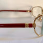 Yves Saint Laurent vintage glasses - YSL 80s golden frames with strass