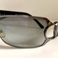 Gucci 90s vintage sunglasses - black and silver wrap frame with Strass Horsebit logo