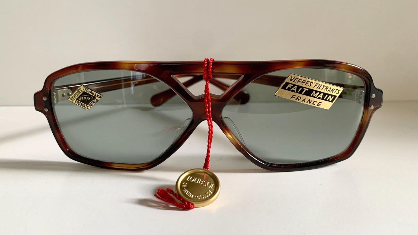 Vintage Loubsol 80s sunglasses - Brown acetate frames made in France