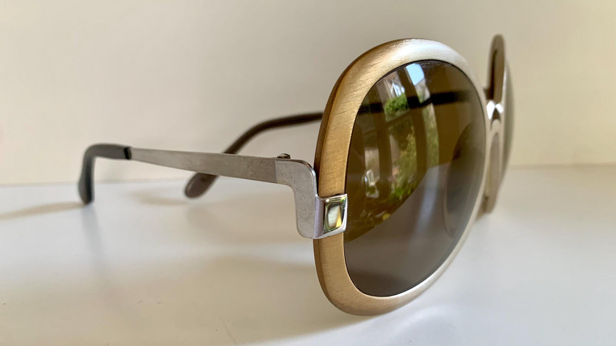 Vintage 80er-Jahre-Sonnenbrille – Braune Acetatrahmen, hergestellt in Frankreich