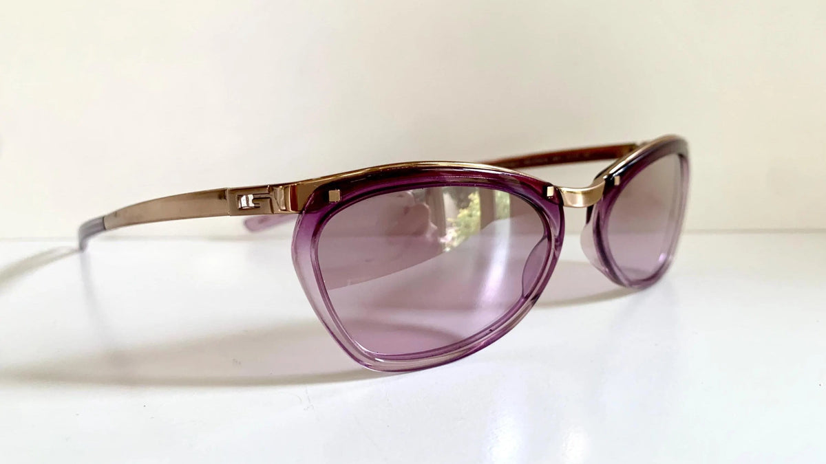 Gucci 00s vintage sunglasses - purple frame with Gucci logos