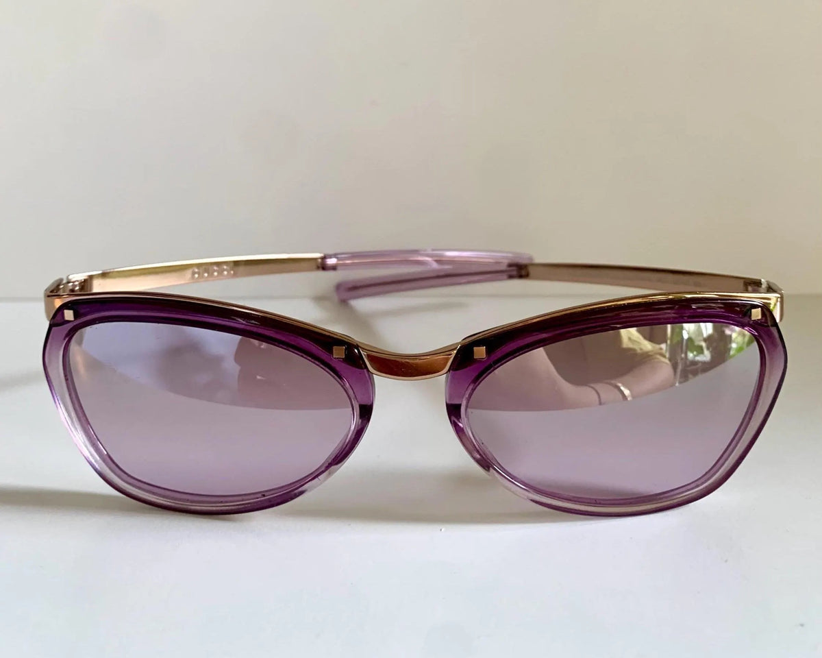 Gucci 00s vintage sunglasses - purple frame with Gucci logos