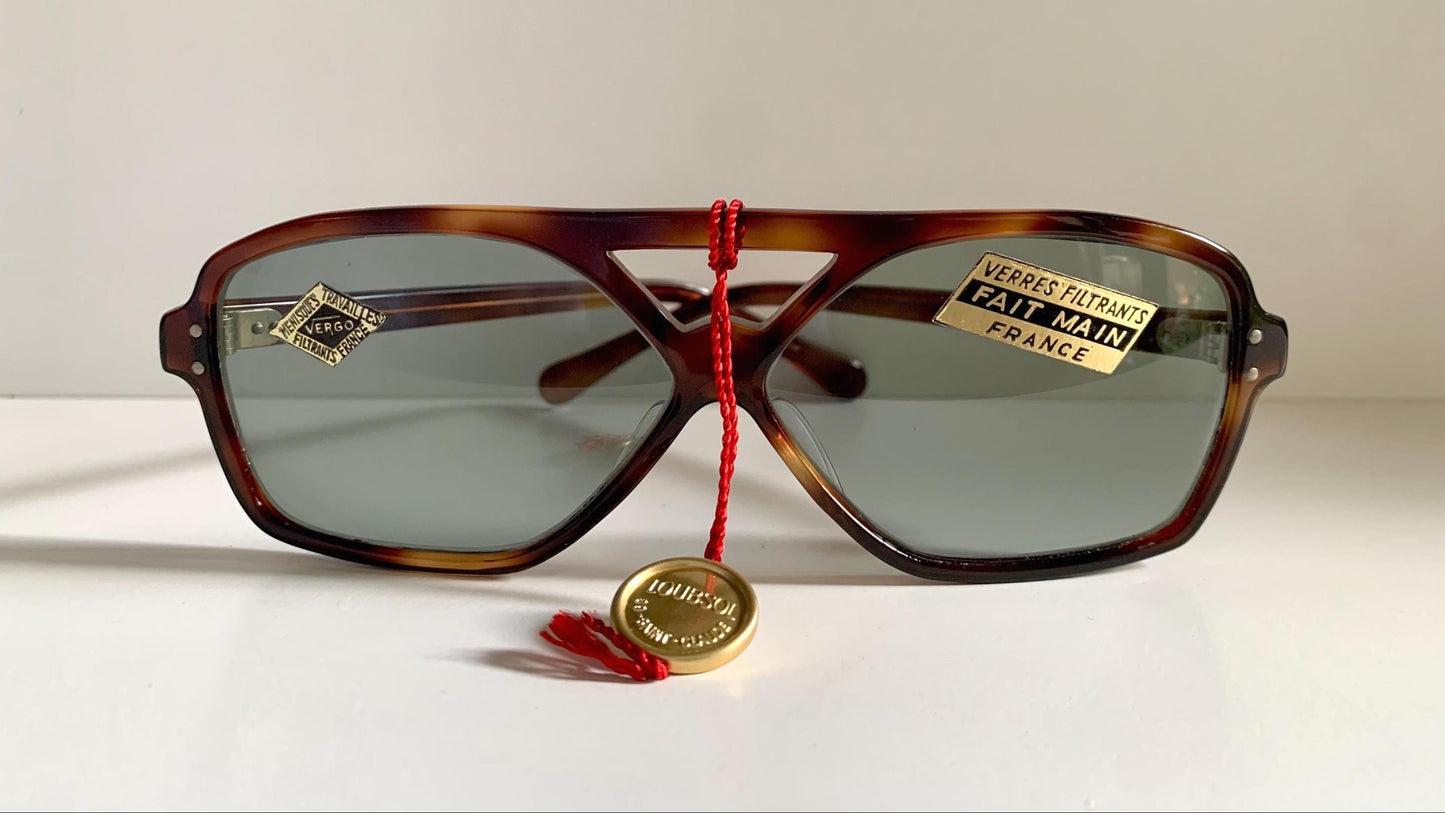 Vintage Loubsol 80s sunglasses - Brown acetate frames made in France