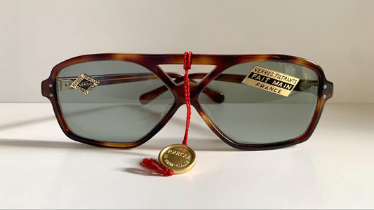 Vintage Loubsol 80er Sonnenbrille - braune Azetatrahmen, hergestellt in Frankreich