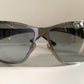 Gucci 90s vintage sunglasses - black and silver wrap frame with Strass Horsebit logo