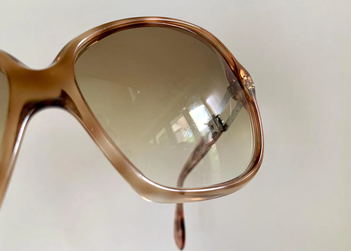 Vintage 80er-Jahre-Sonnenbrille – Braune Acetatrahmen, hergestellt in Frankreich