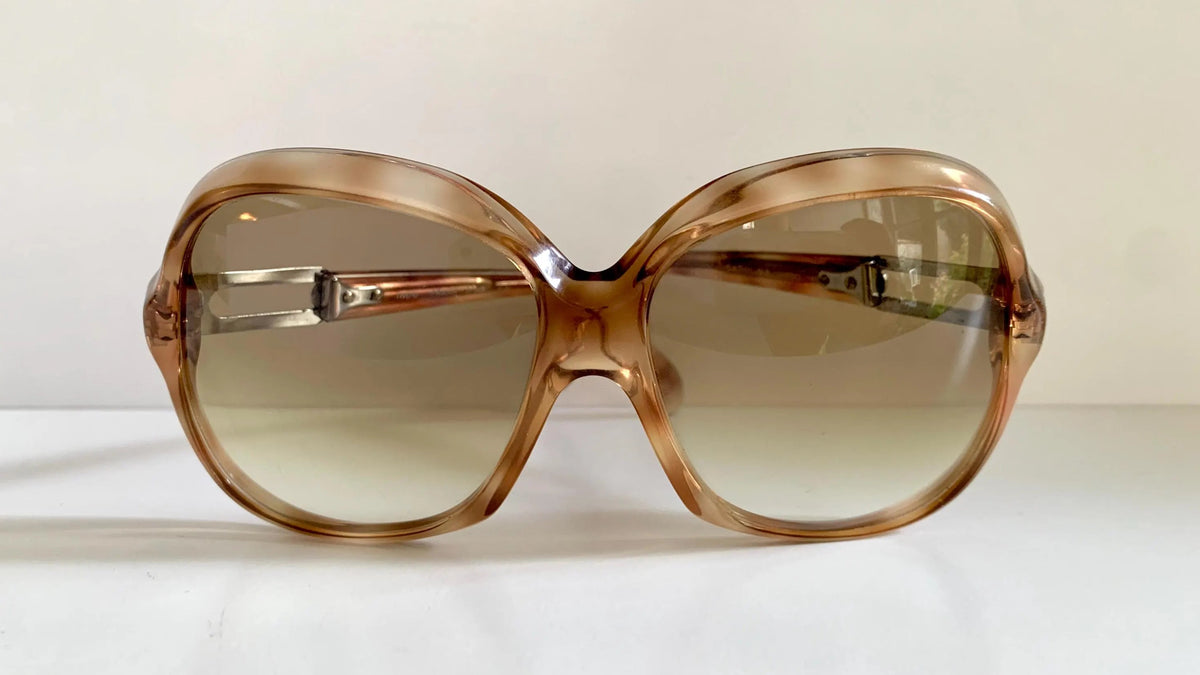 Vintage 80er-Jahre-Sonnenbrille – Braune Acetatrahmen, hergestellt in Frankreich