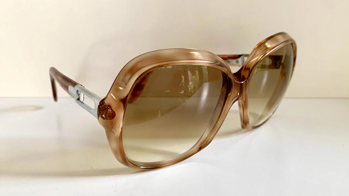 Vintage 80er-Jahre-Sonnenbrille – Braune Acetatrahmen, hergestellt in Frankreich