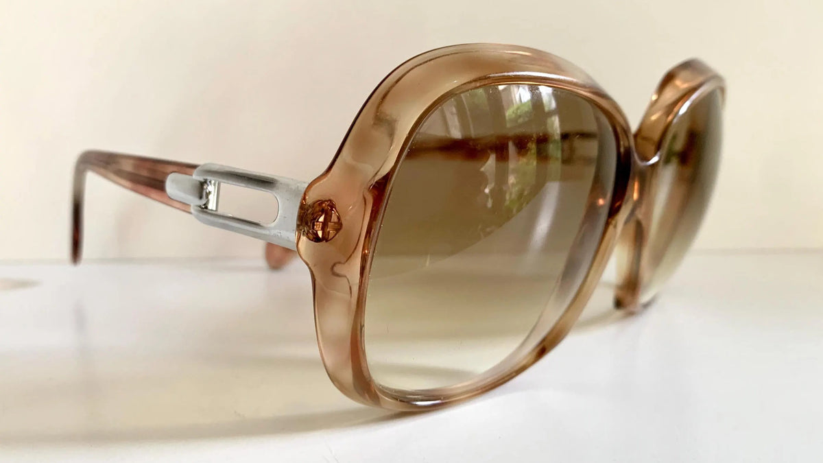 Vintage 80er-Jahre-Sonnenbrille – Braune Acetatrahmen, hergestellt in Frankreich