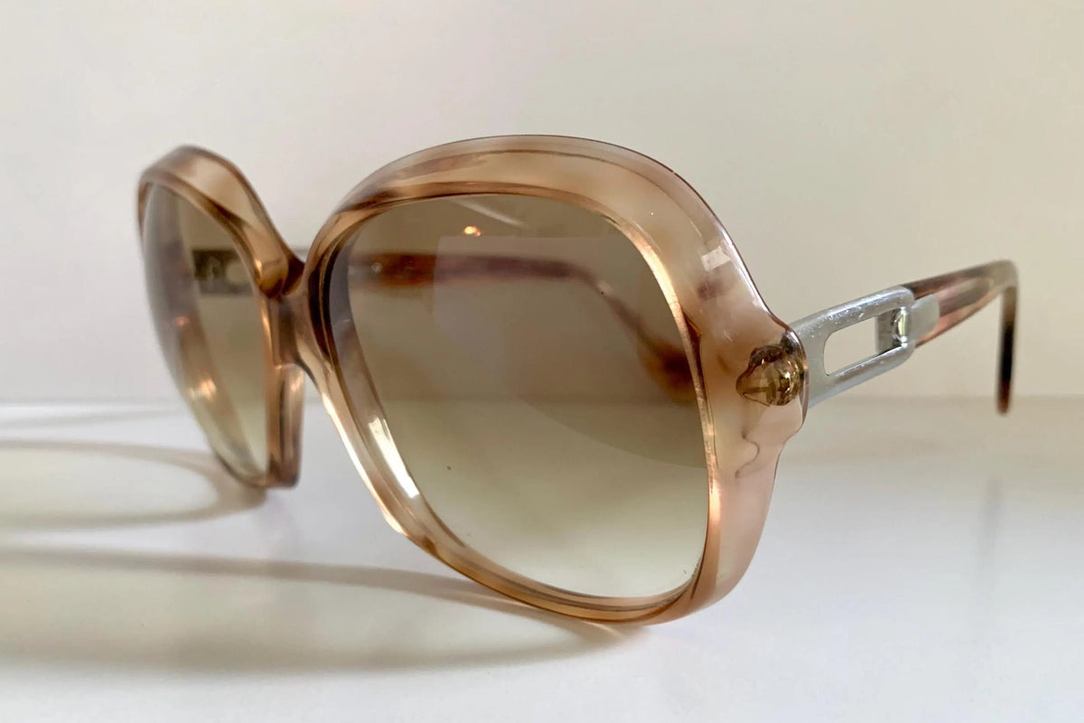 Vintage 80er-Jahre-Sonnenbrille – Braune Acetatrahmen, hergestellt in Frankreich
