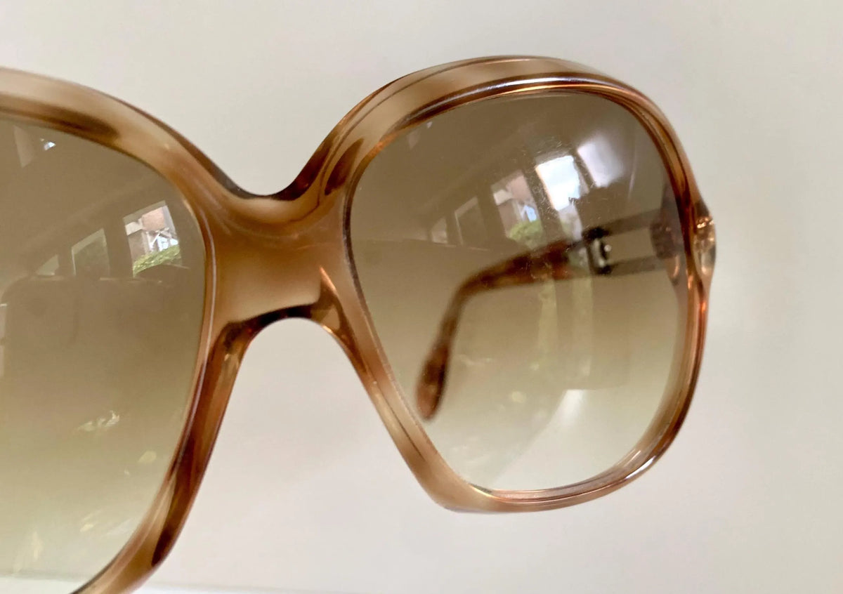 Vintage 80er-Jahre-Sonnenbrille – Braune Acetatrahmen, hergestellt in Frankreich
