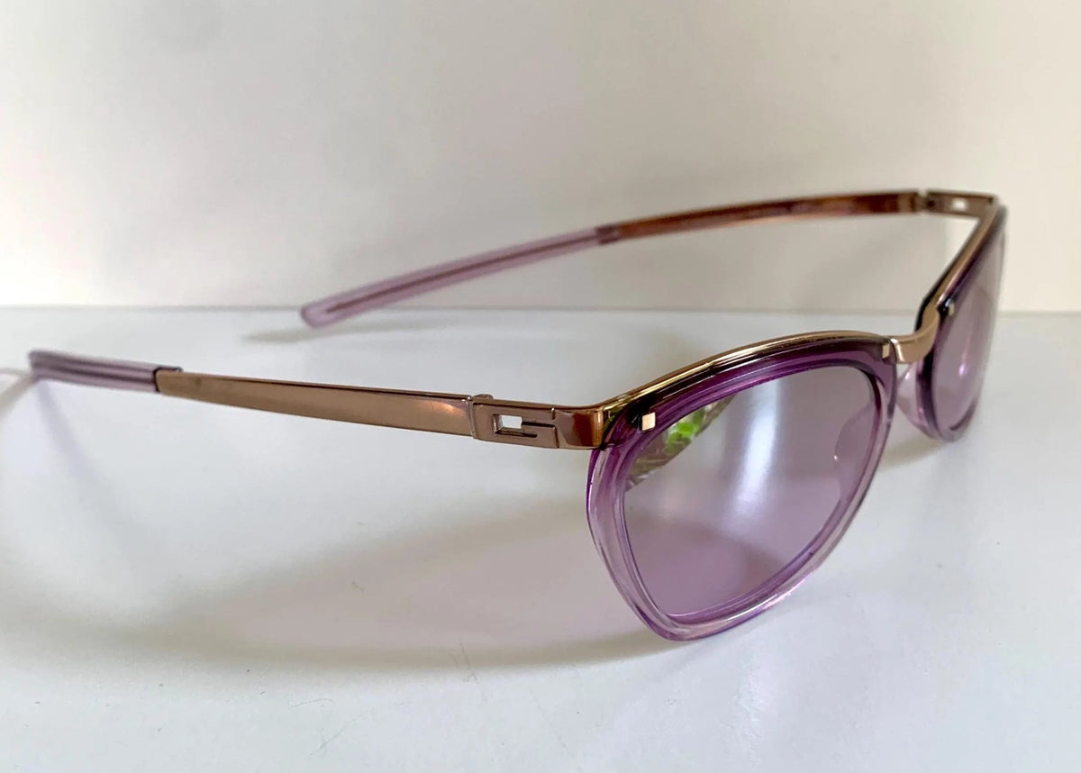 Gucci 00s vintage sunglasses - purple frame with Gucci logos