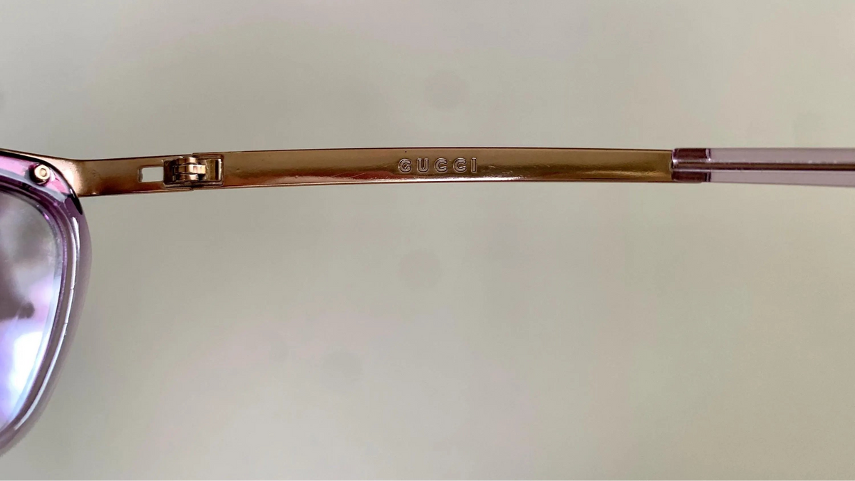 Gucci 00s vintage sunglasses - purple frame with Gucci logos