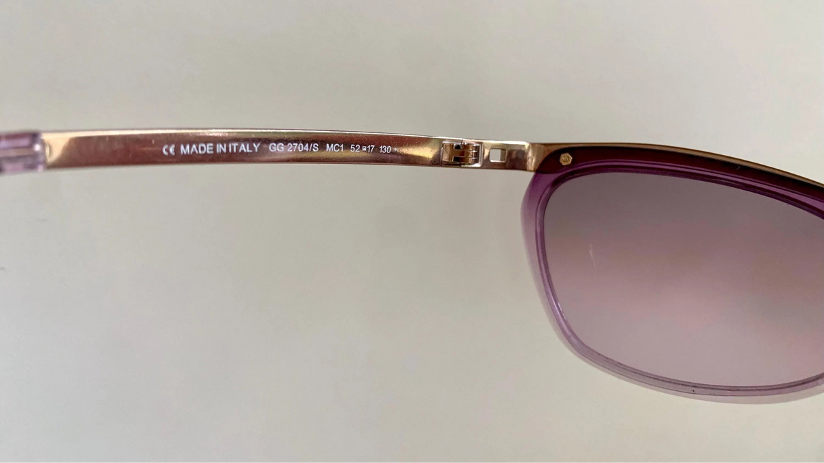 Gucci 00s vintage sunglasses - purple frame with Gucci logos