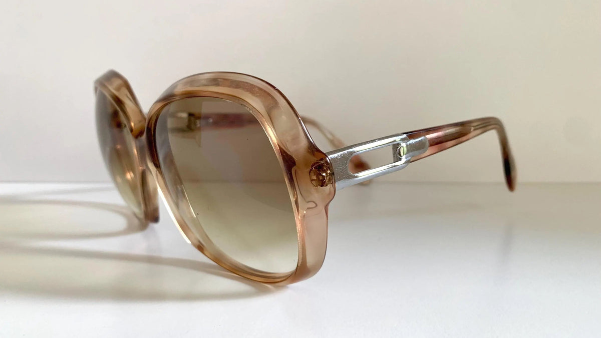 Vintage 80er-Jahre-Sonnenbrille – Braune Acetatrahmen, hergestellt in Frankreich