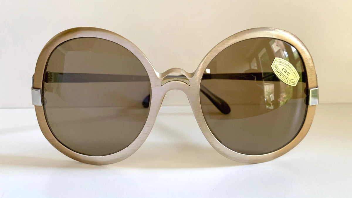 Vintage 80er-Jahre-Sonnenbrille – Braune Acetatrahmen, hergestellt in Frankreich