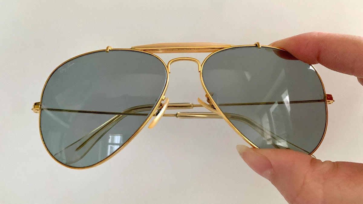 Ray Ban B&L USA 58mm Outdoorsman Blue Changeables 80s vintage sunglasses