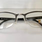 Neostyle 90s vintage frames - semi rimless brushes silver eyeglasses