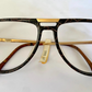 Vintage 70er Jahre XL Brille – Optyl 3502 Fassung in Grün und Gelb