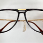 Vintage 70er Jahre XL Brille – Optyl 3502 Fassung in Grün und Gelb