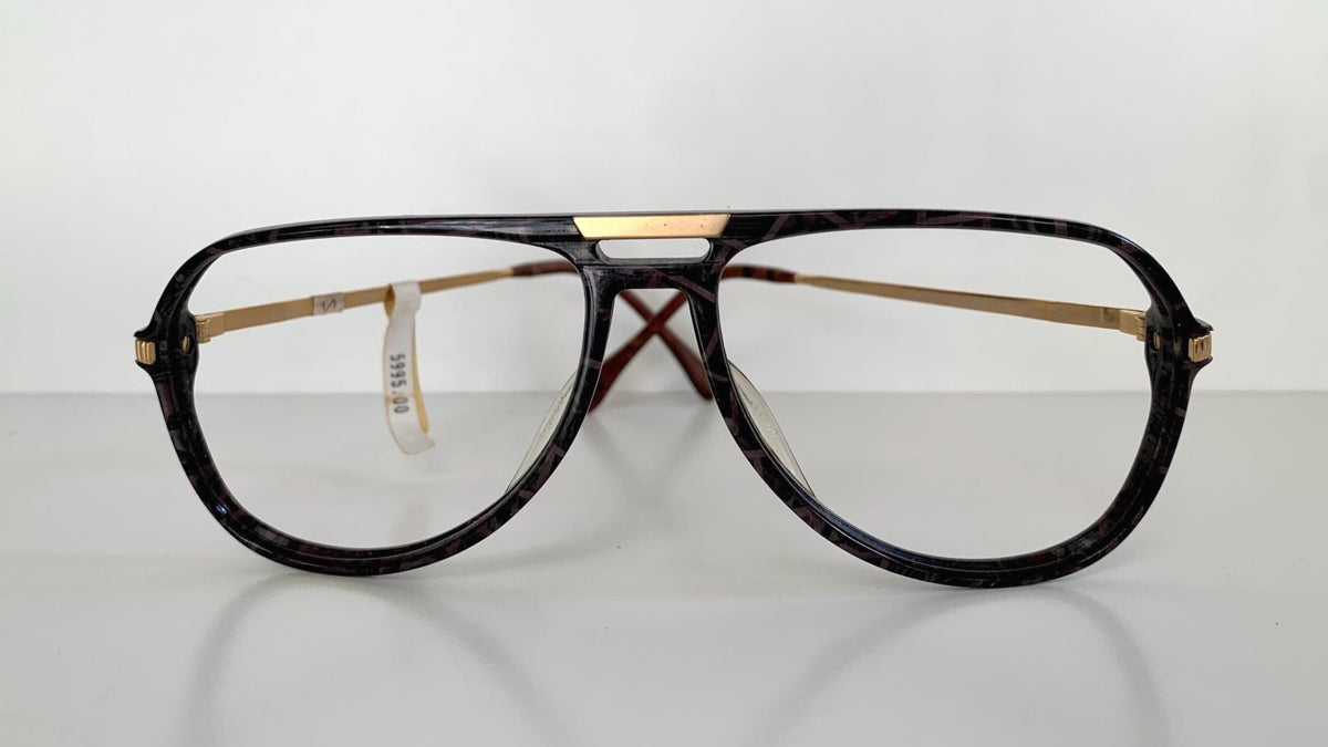 Vintage 70er Jahre XL Brille – Optyl 3502 Fassung in Grün und Gelb