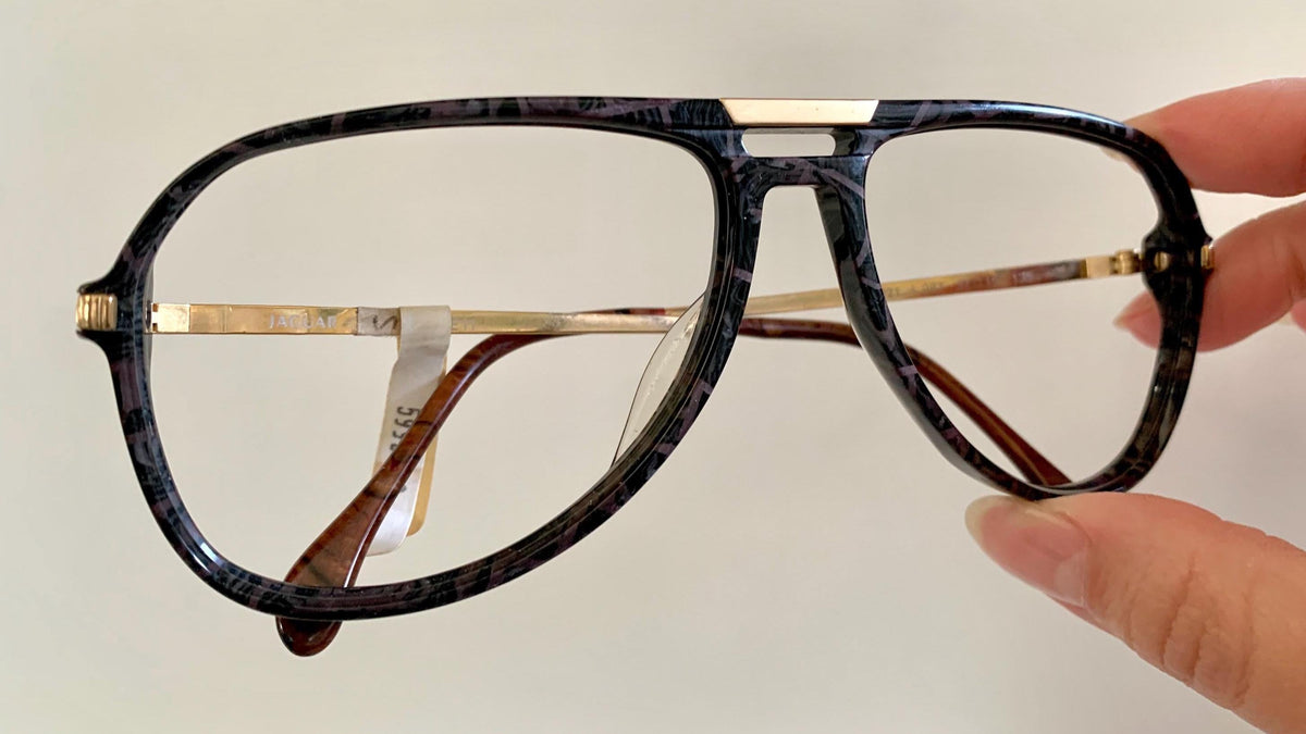 Vintage 70er Jahre XL Brille – Optyl 3502 Fassung in Grün und Gelb
