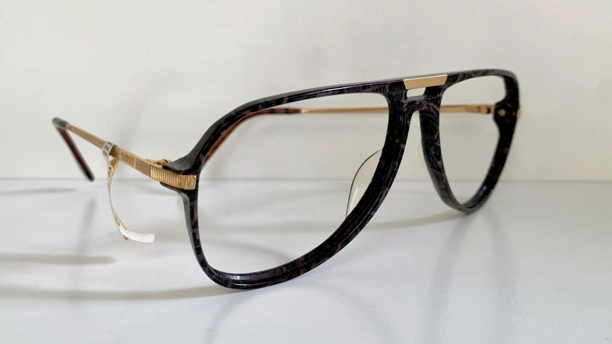 Vintage 70er Jahre XL Brille – Optyl 3502 Fassung in Grün und Gelb