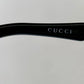 Gucci 00s vintage sunglasses - black rimless shield frame with strass logos