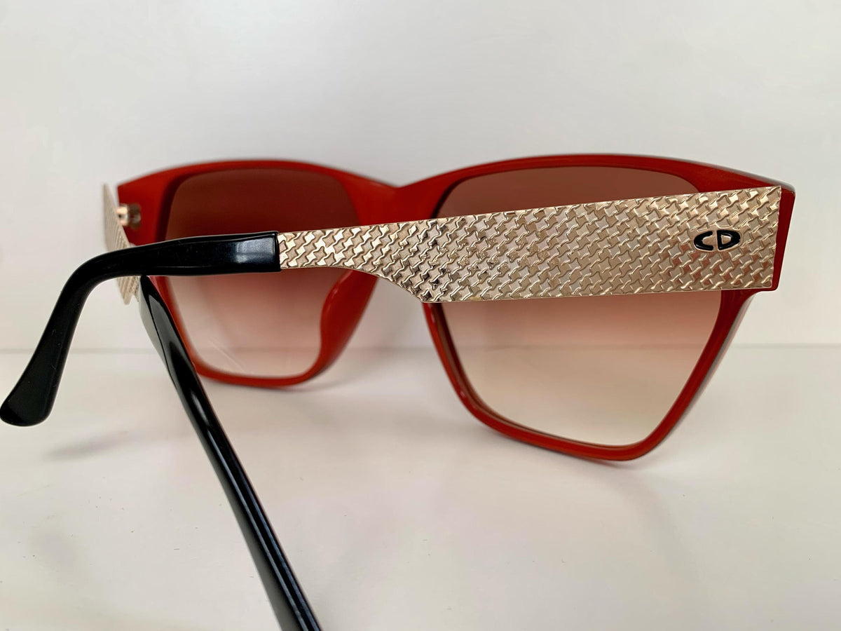 Christian Dior Vintage Sonnenbrille - 2056 XL silberne und grüne Fassung