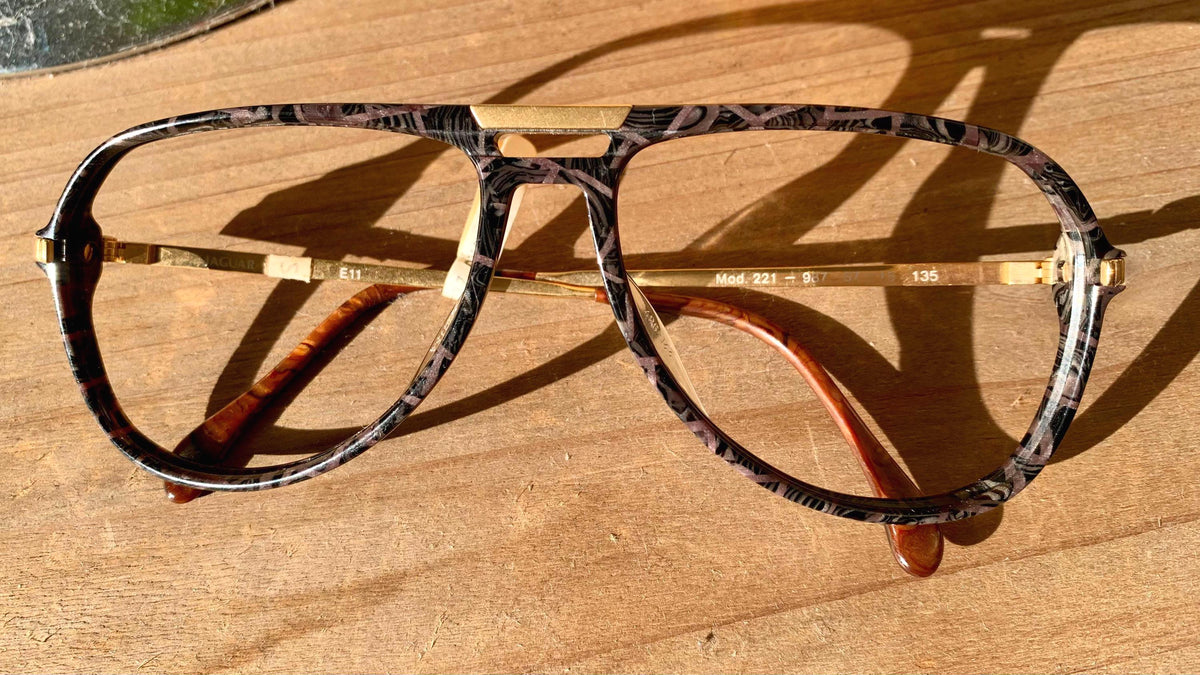 Vintage 70er Jahre XL Brille – Optyl 3502 Fassung in Grün und Gelb