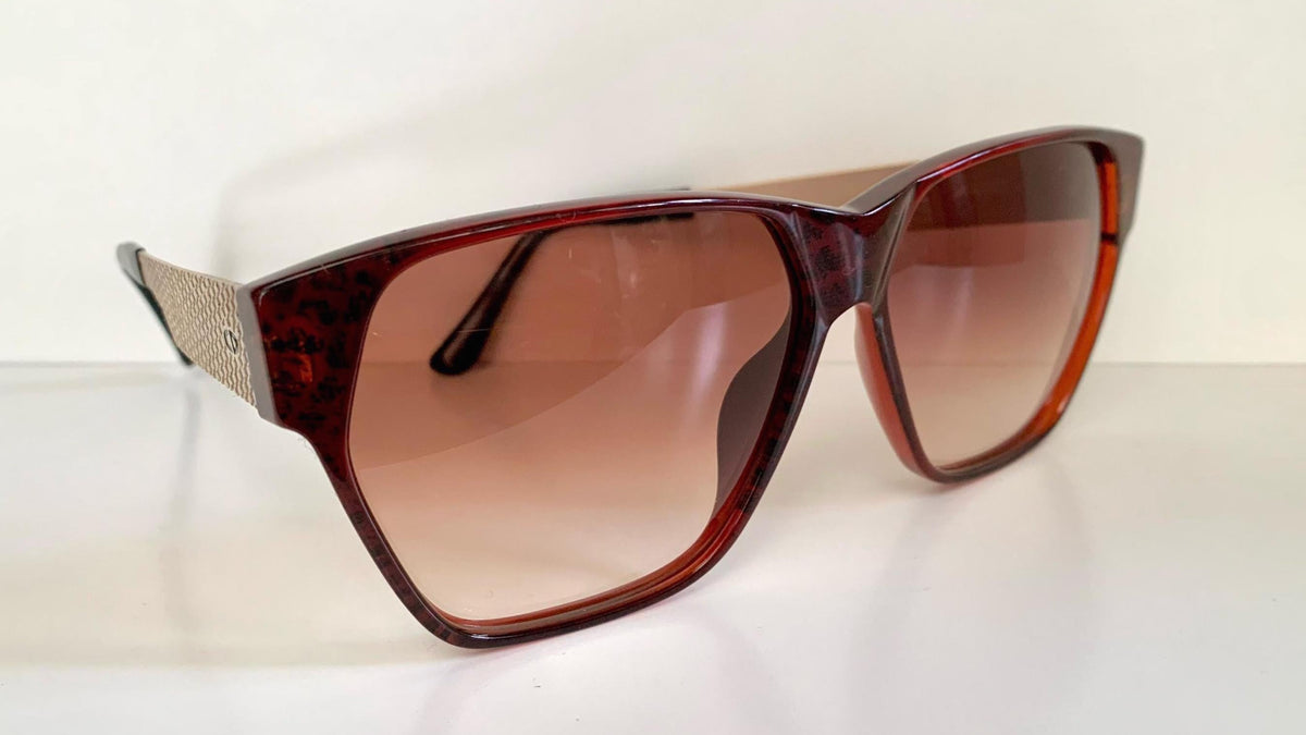 Christian Dior Vintage Sonnenbrille - 2056 XL silberne und grüne Fassung