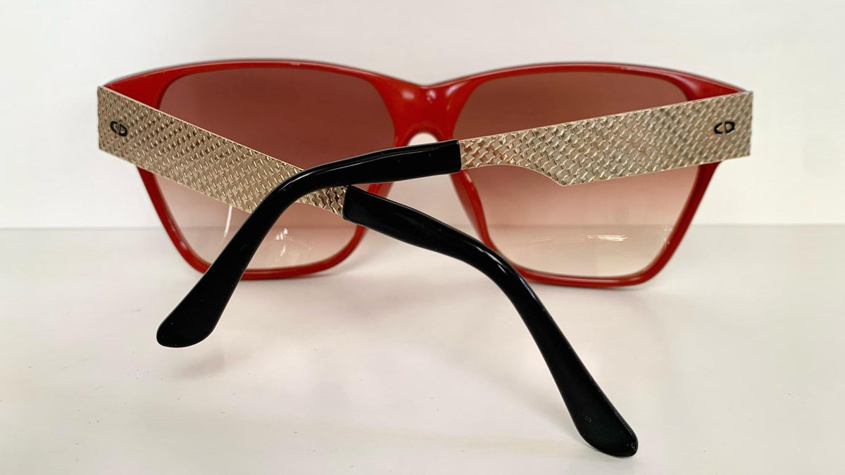 Christian Dior Vintage Sonnenbrille - 2056 XL silberne und grüne Fassung