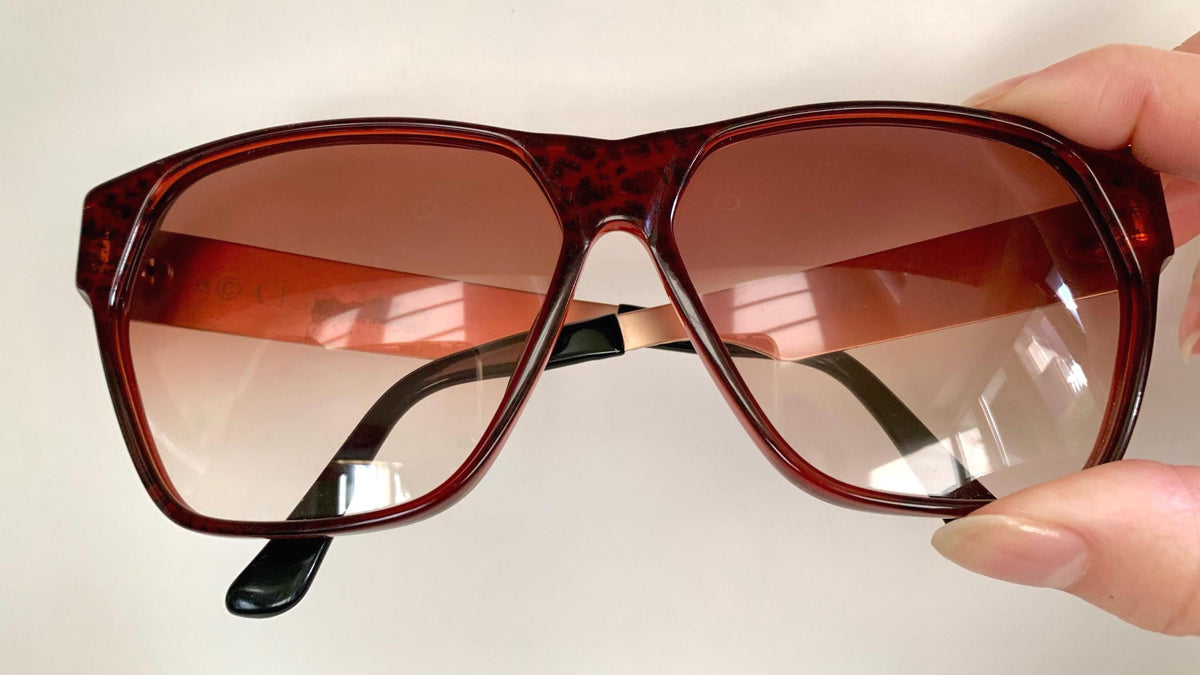 Christian Dior Vintage Sonnenbrille - 2056 XL silberne und grüne Fassung