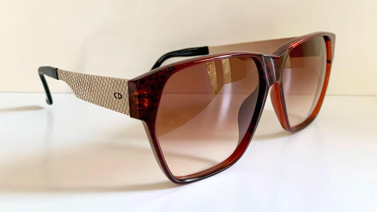 Christian Dior Vintage Sonnenbrille - 2056 XL silberne und grüne Fassung