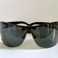 Gucci 00s vintage sunglasses - black rimless shield frame with strass logos