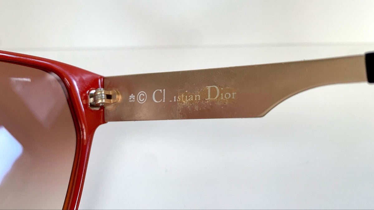 Christian Dior Vintage Sonnenbrille - 2056 XL silberne und grüne Fassung