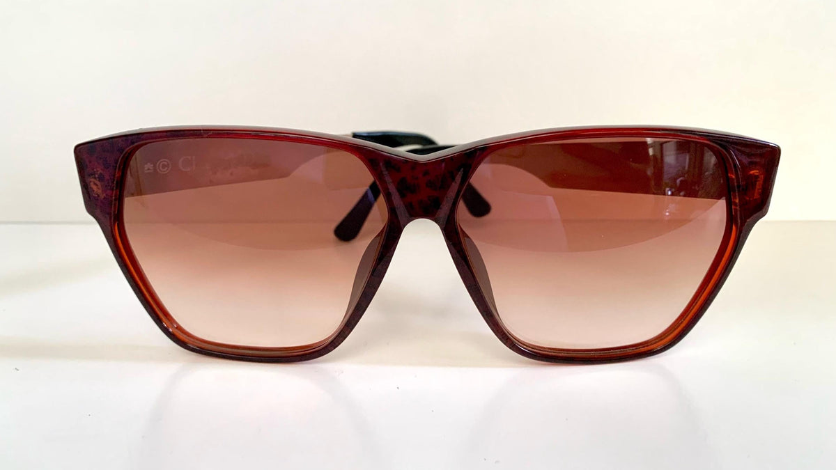 Christian Dior Vintage Sonnenbrille - 2056 XL silberne und grüne Fassung
