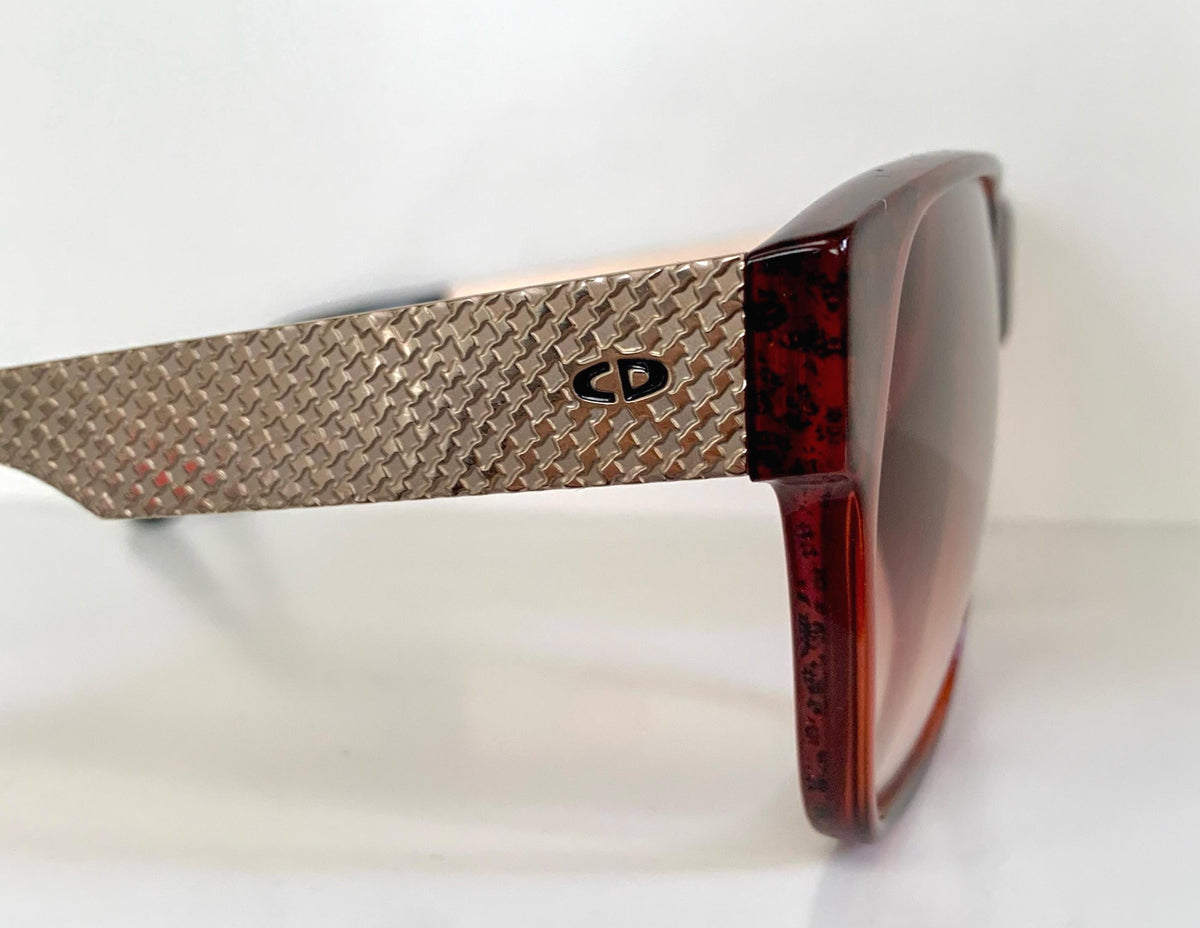 Christian Dior Vintage Sonnenbrille - 2056 XL silberne und grüne Fassung