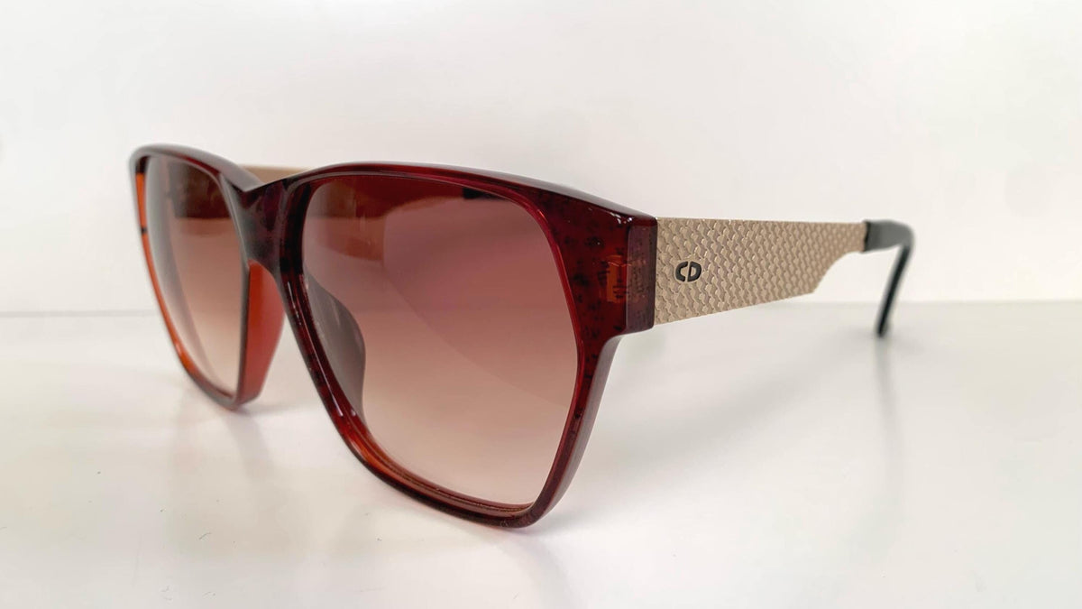 Christian Dior Vintage Sonnenbrille - 2056 XL silberne und grüne Fassung