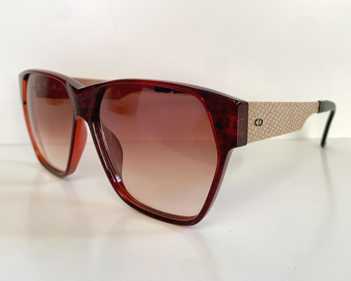 Christian Dior Vintage Sonnenbrille - 2056 XL silberne und grüne Fassung